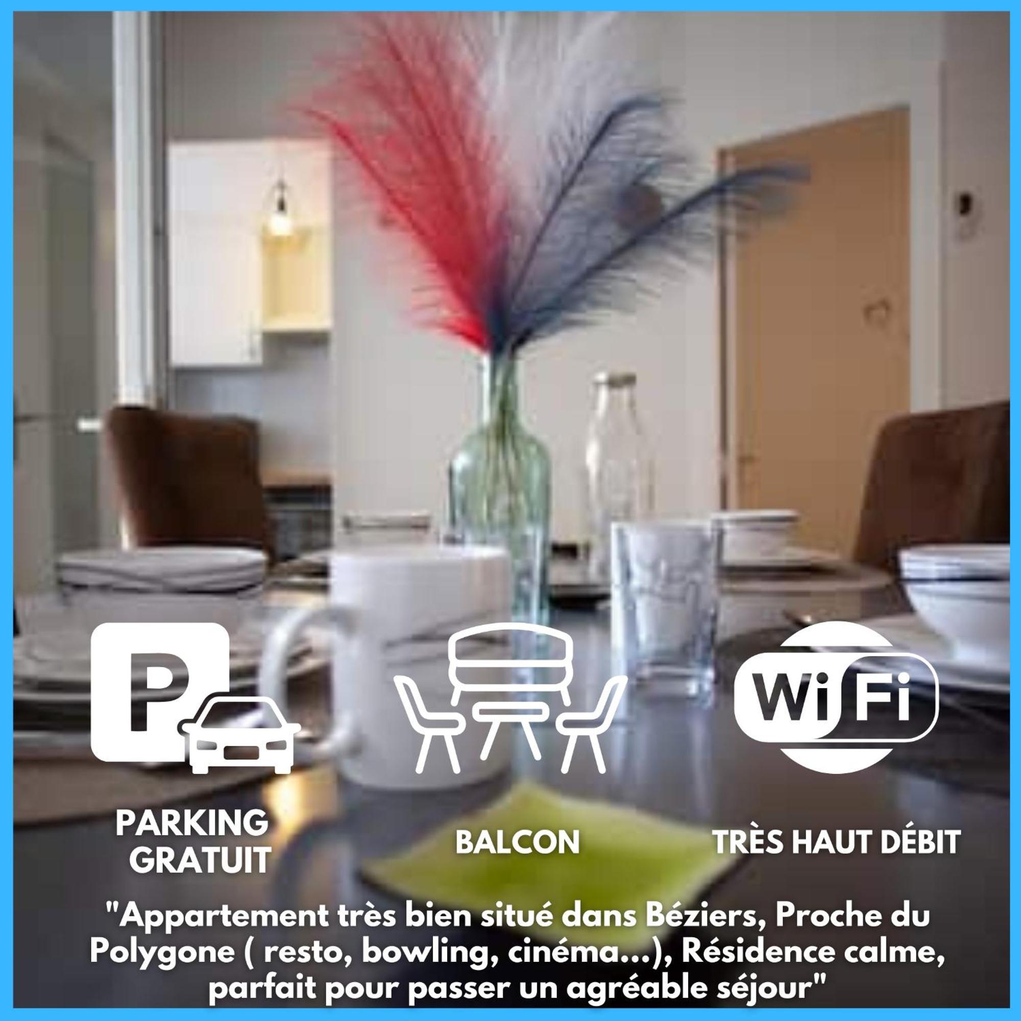 Le Cypres - Appartement Ideal Pour Vos Vacances Ou Vos Deplacements Professionnels A Безье Экстерьер фото